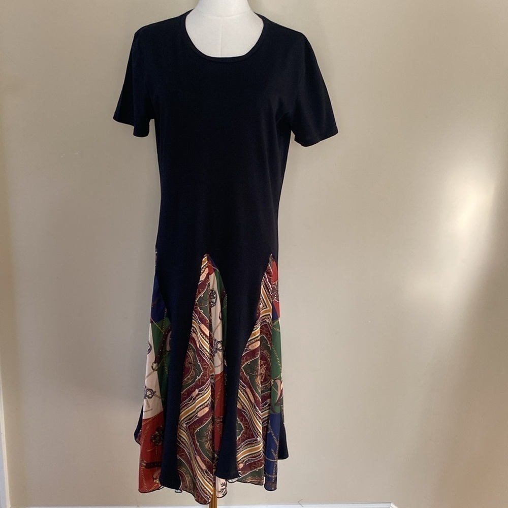 Zara Mixed Fabric Midi Dress